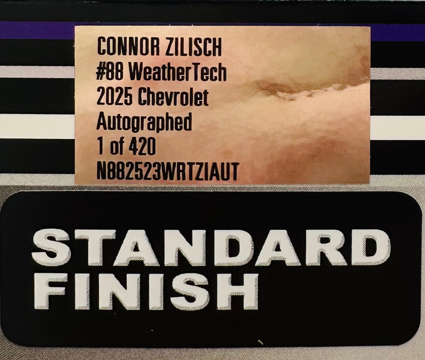 Connor Zilisch Autographed 2025 Weathertech 1:24 Nascar Diecast - FOIL NUMBER CAR - Xfinity Series