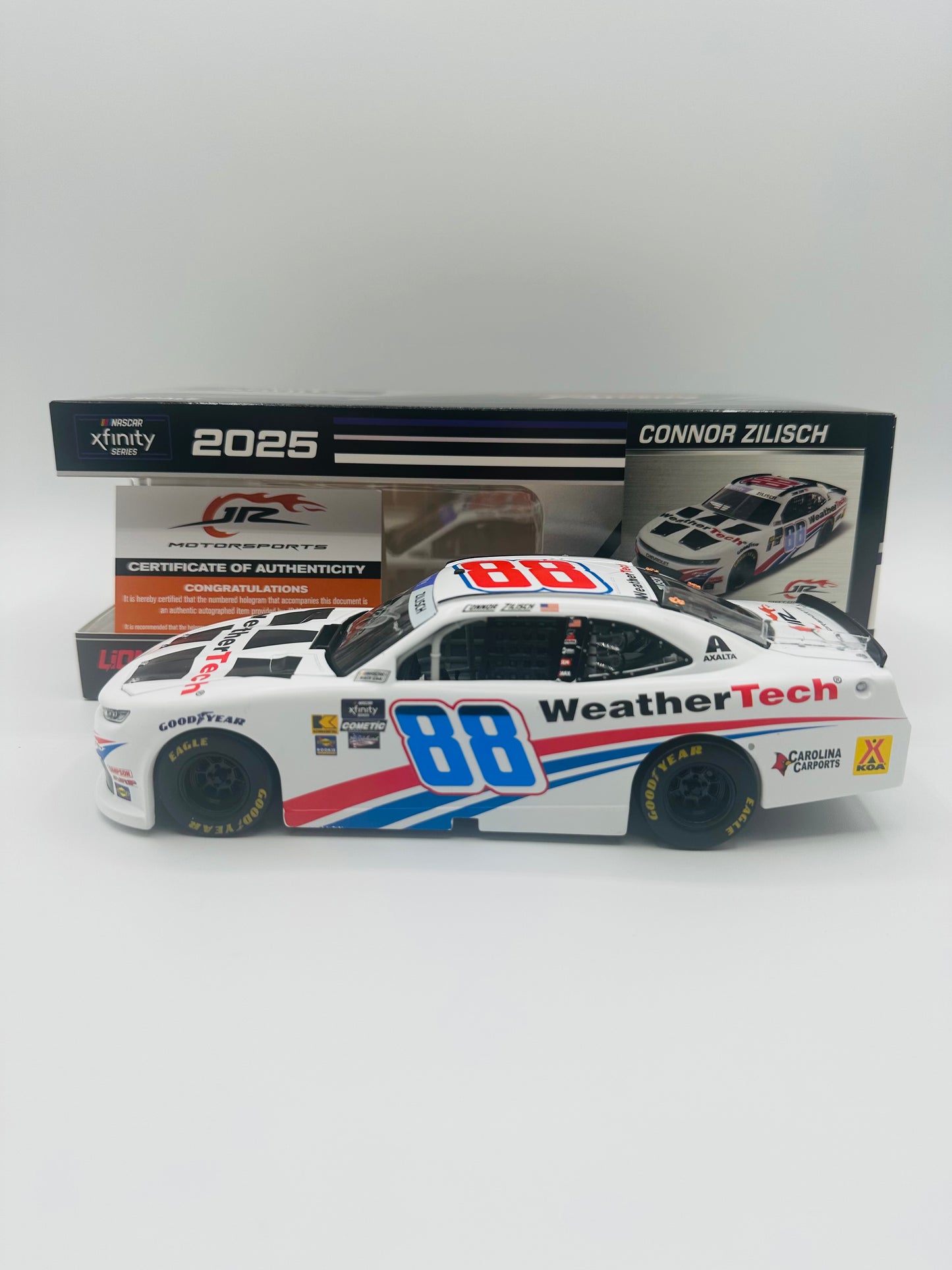 Connor Zilisch Autographed 2025 Weathertech 1:24 Nascar Diecast - FOIL NUMBER CAR - Xfinity Series