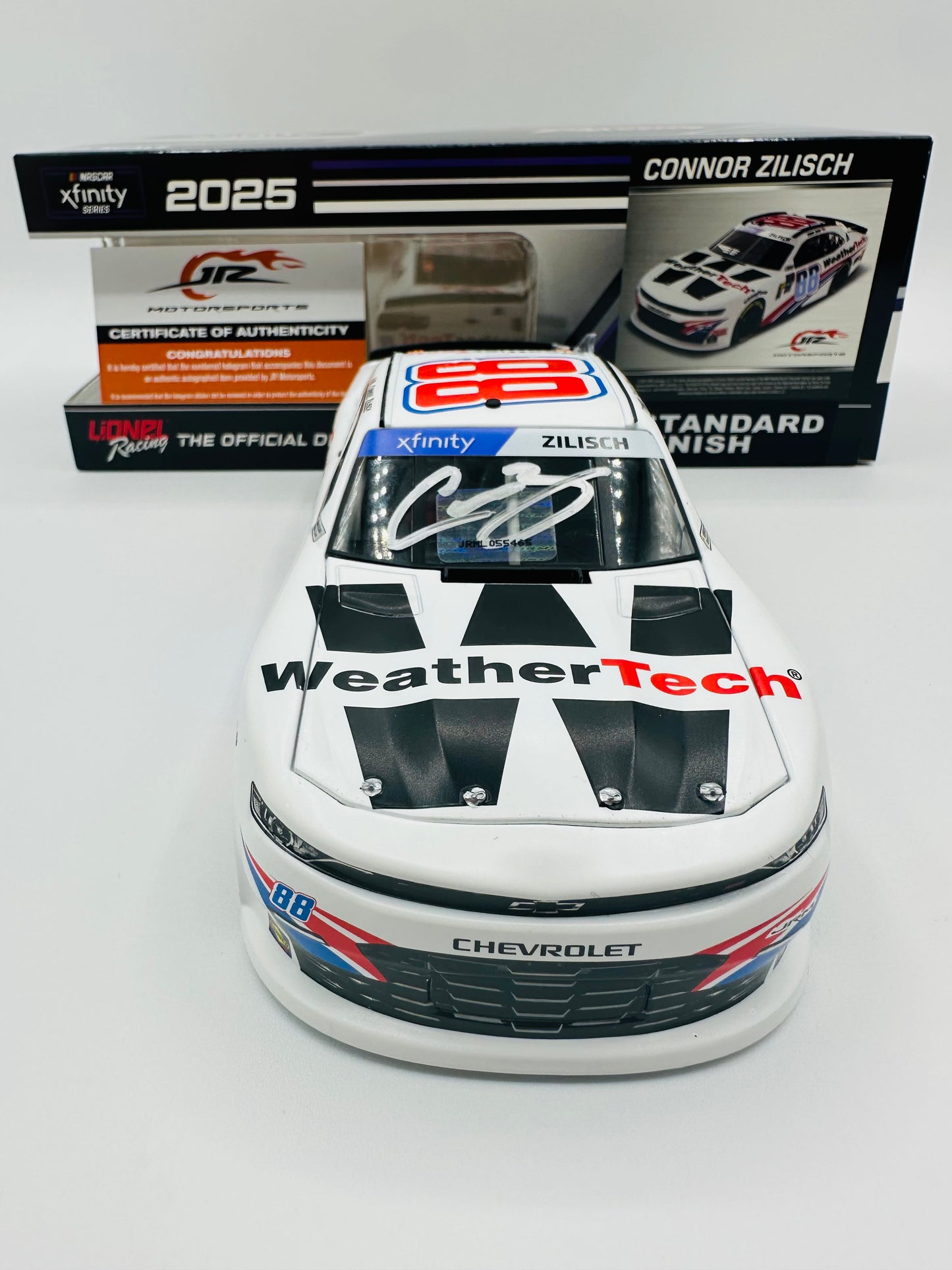 Connor Zilisch Autographed 2025 Weathertech 1:24 Nascar Diecast - FOIL NUMBER CAR - Xfinity Series