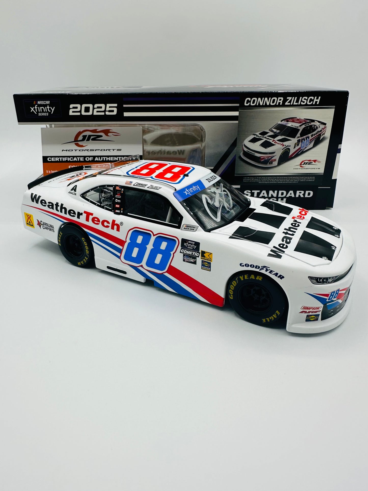 Connor Zilisch Autographed 2025 Weathertech 1:24 Nascar Diecast - FOIL NUMBER CAR - Xfinity Series
