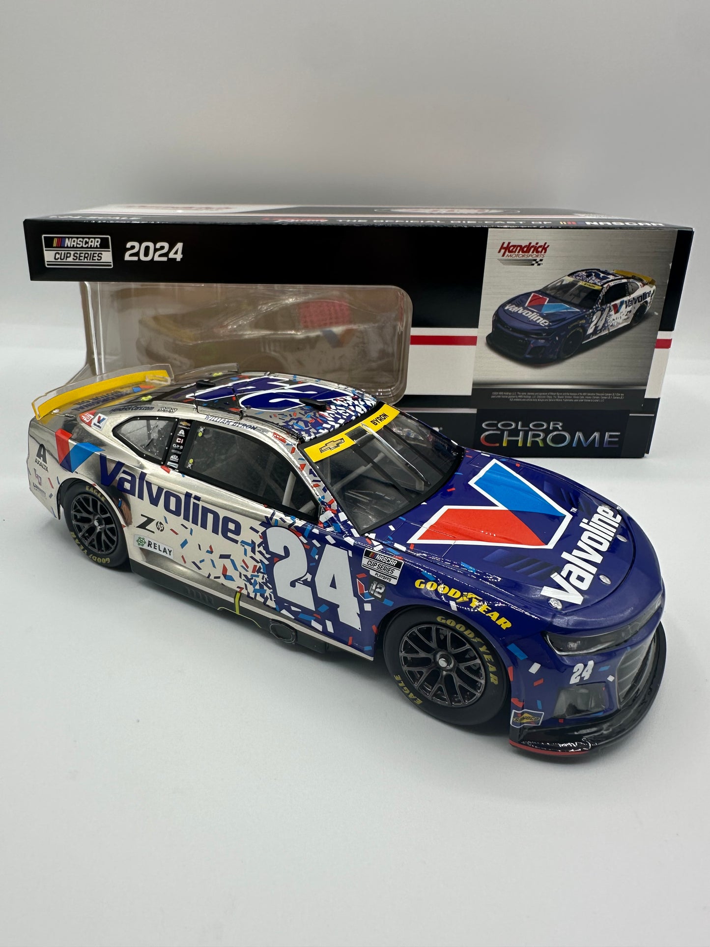 William Byron 2024 Valvoline Roval 1:24 Color Chrome Nascar Diecast