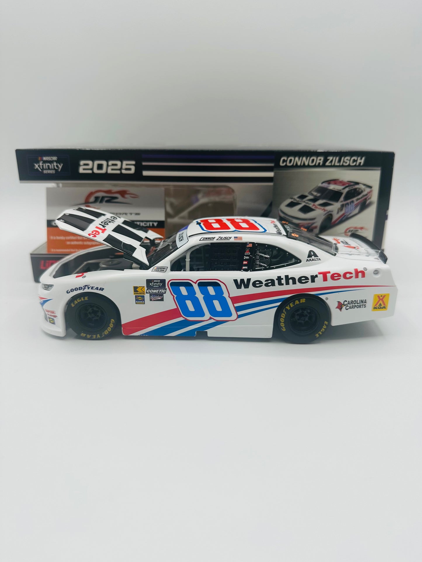 Connor Zilisch Autographed 2025 Weathertech 1:24 Nascar Diecast - FOIL NUMBER CAR - Xfinity Series