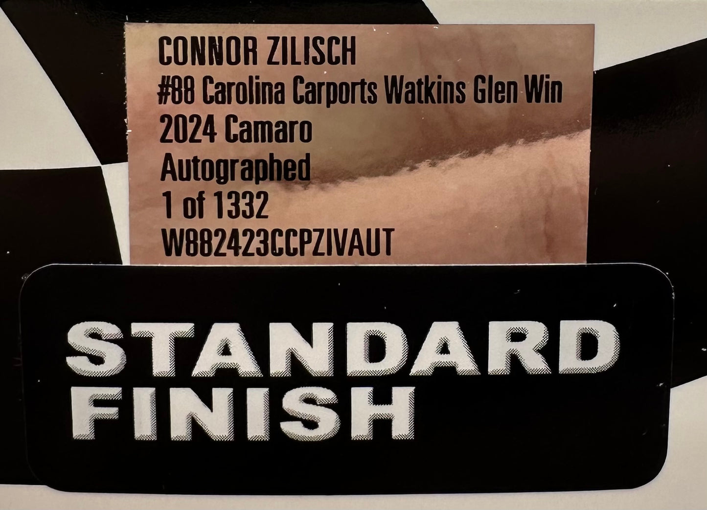 Connor Zilisch Autographed 2024 Carolina Carports Watkins Glen 1st Race Win 1:24 Nascar Xfinity Series Diecast