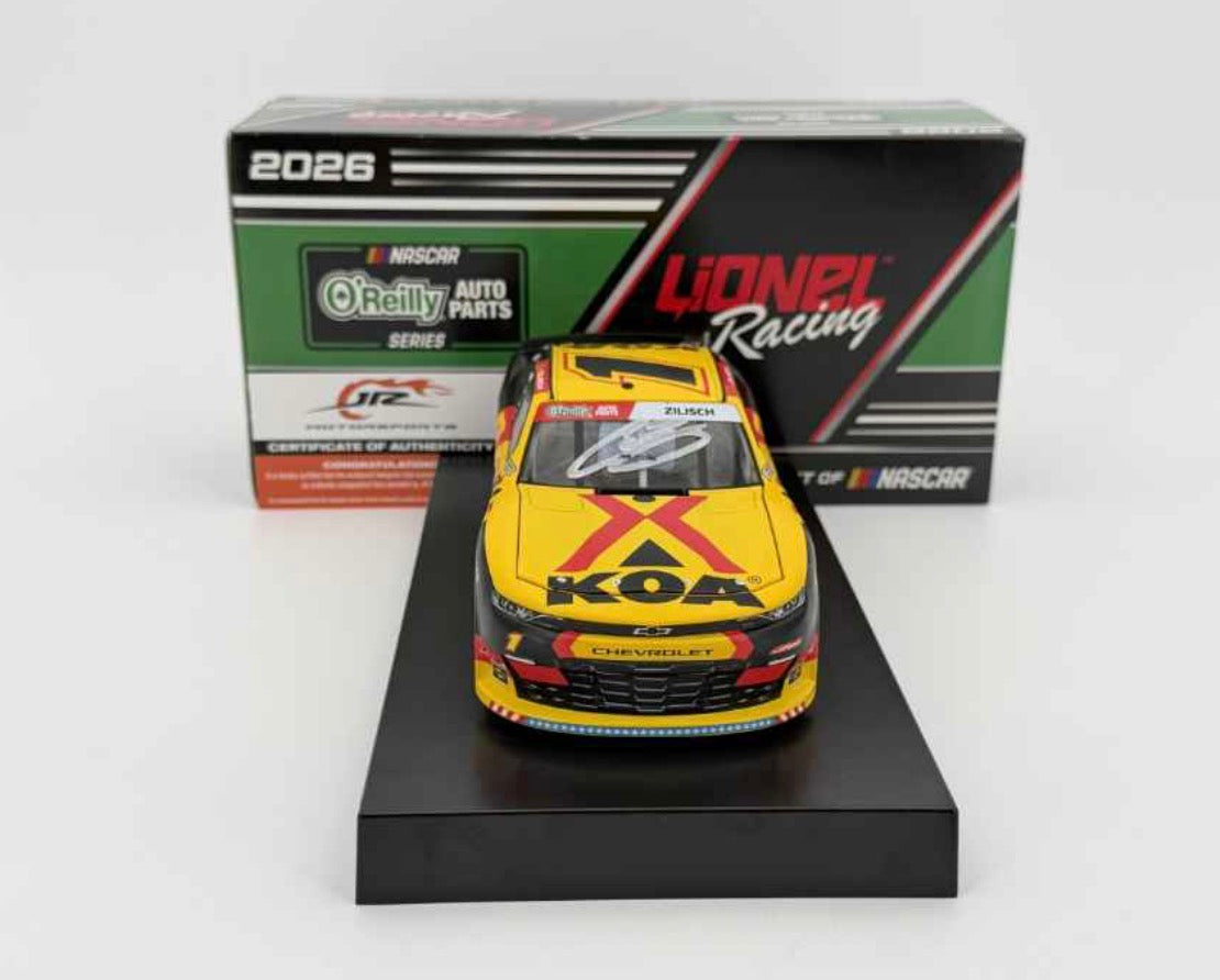CONNOR ZILISCH AUTOGRAPHED 2026 KOA 1:24 ARC O’REILLY SERIES DIECAST (XFINITY SERIES)