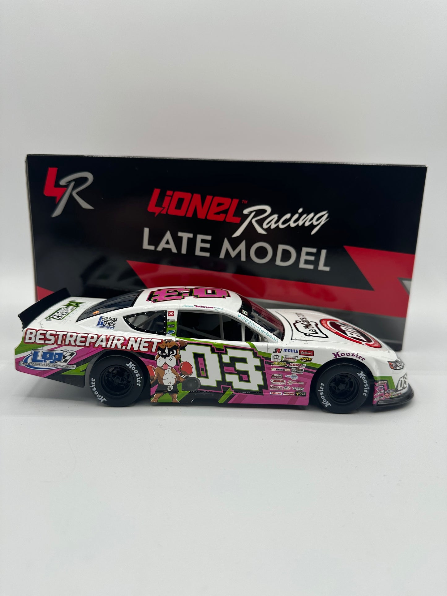 Brenden "Butterbean" Queen 2024 Best Repair / Leithcars.com 1:24 Late Model Stock Car Diecast