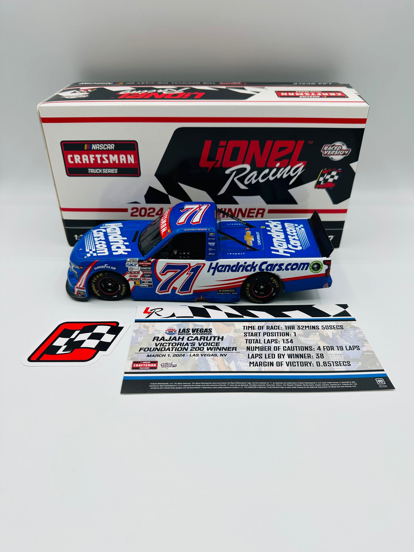 Rajah Caruth 2024 Hendrickcars.com Las Vegas Race Win 1:24 Nascar Truck Series Diecast