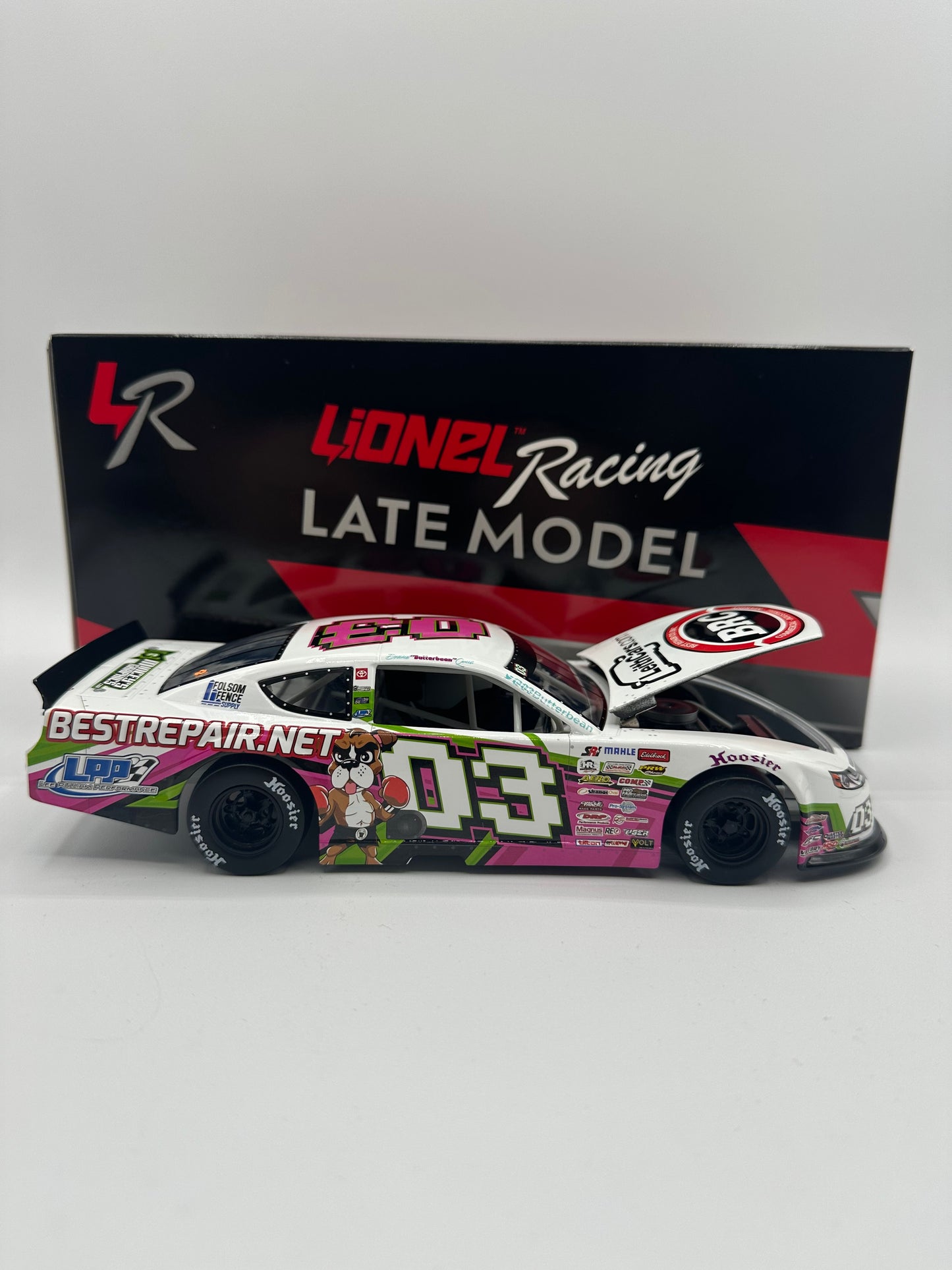 Brenden "Butterbean" Queen 2024 Best Repair / Leithcars.com 1:24 Late Model Stock Car Diecast