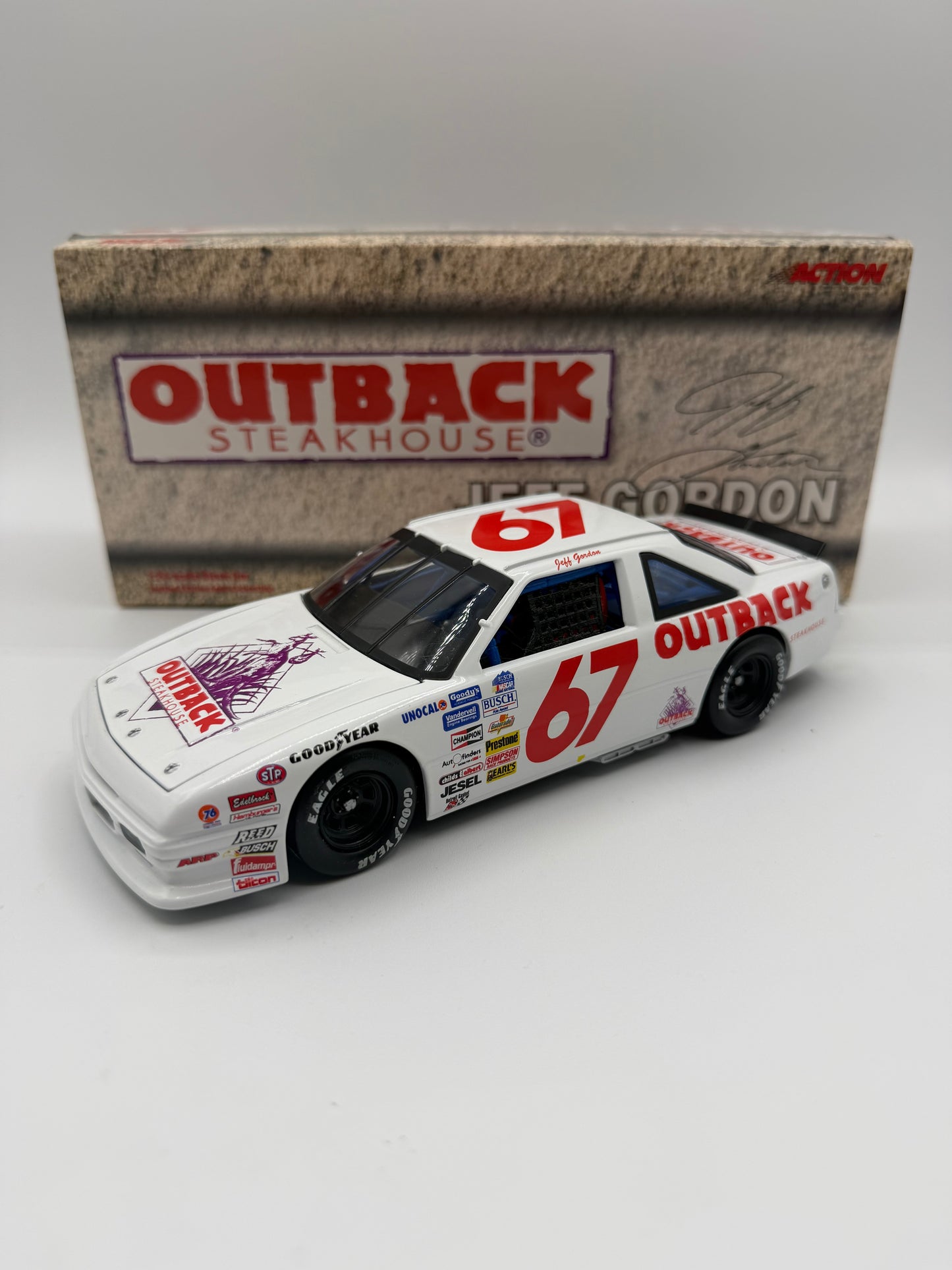 Jeff Gordon #67 Outback Steakhouse Nascar  Diecast 1:24 Scale Stock Car BANK