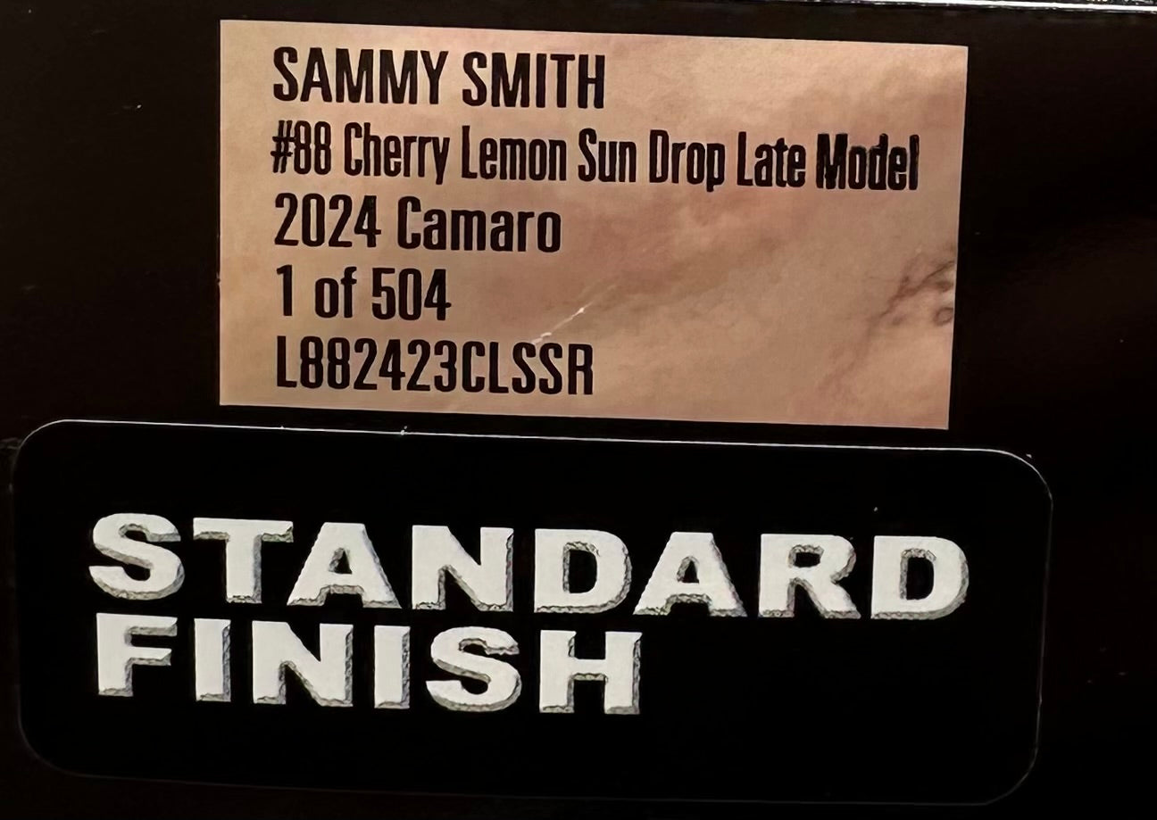 Sammy Smith 2024 Cherry Lemon Sun Drop 1:24 Late Model Stock Car Diecast