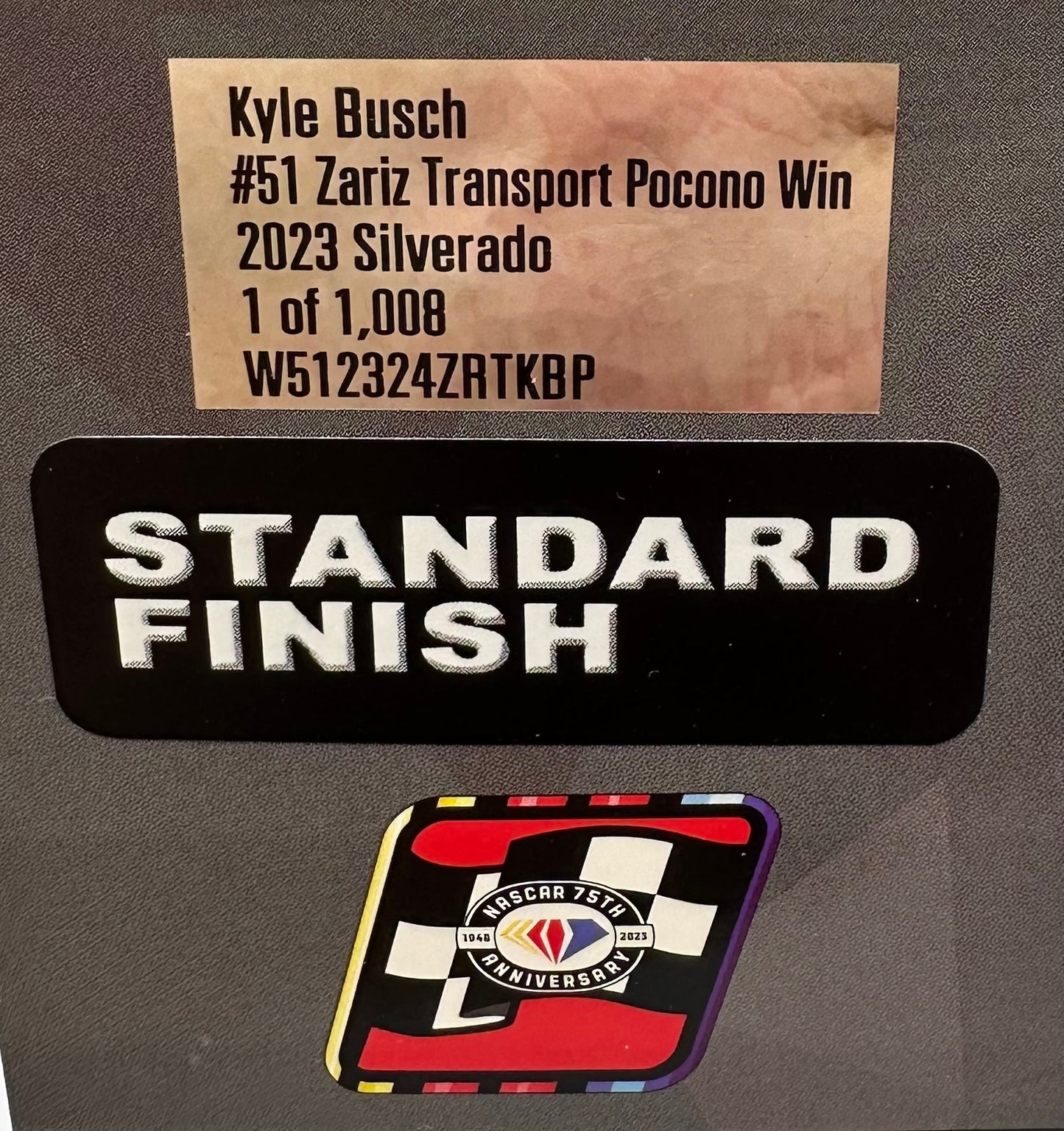 Kyle Busch 2023 Zariz Transport Pocono KBM 100th Race Win 1:24 Nascar Truck Series Diecast