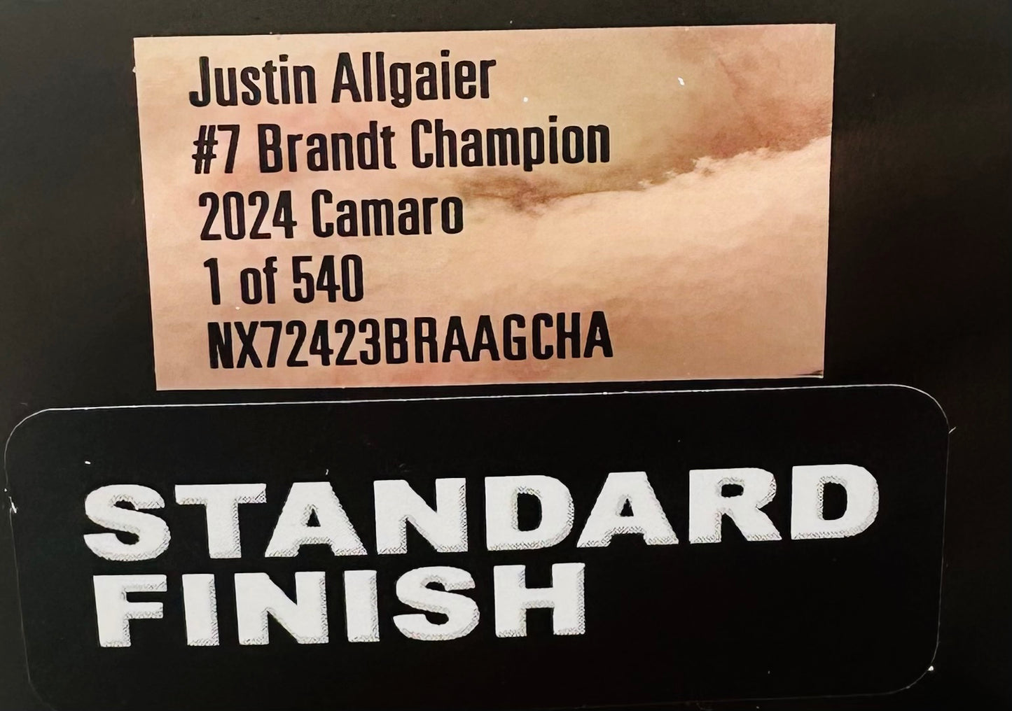 Justin Allgaier 2024 NASCAR Xfinity Series Champion 1:24 Diecast
