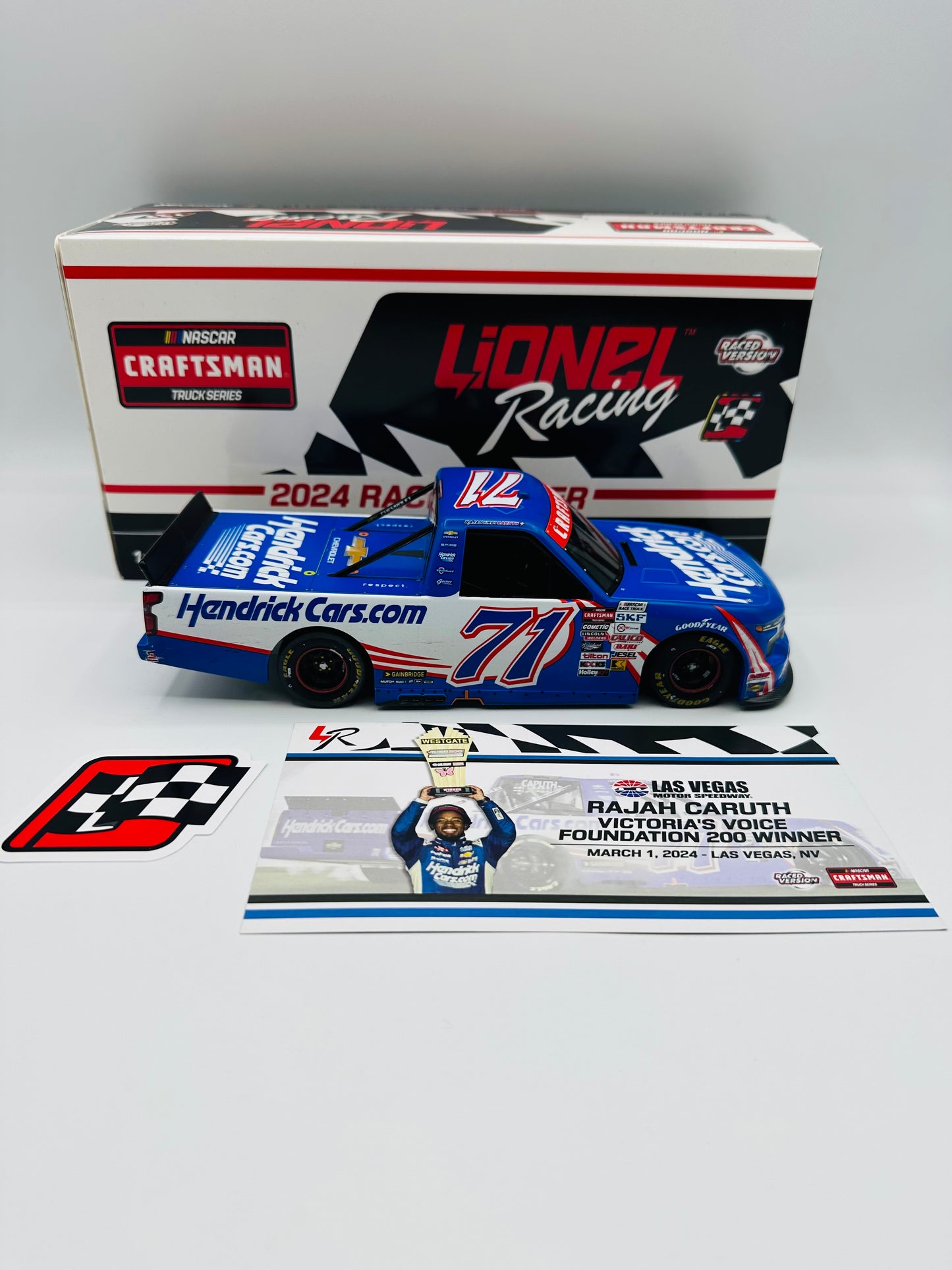 Rajah Caruth 2024 Hendrickcars.com Las Vegas Race Win 1:24 Nascar Truck Series Diecast