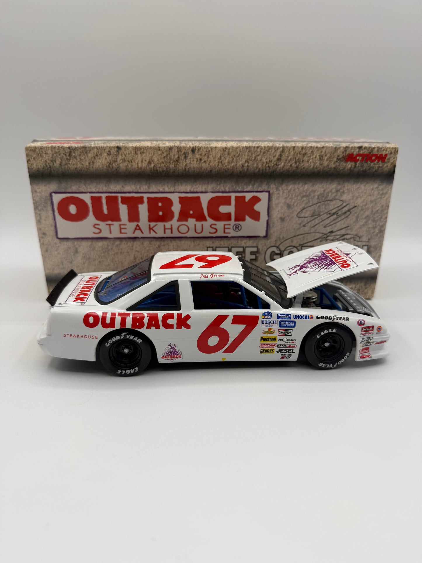 Jeff Gordon #67 Outback Steakhouse Nascar  Diecast 1:24 Scale Stock Car BANK