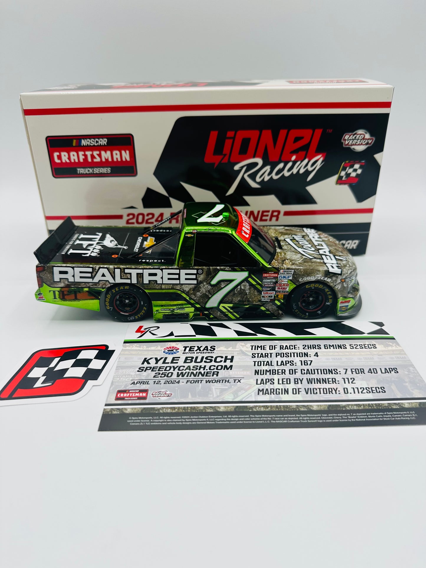 Kyle Busch 2024 Realtree Texas Race Win 1:24 Nascar Craftsman Truck Series Diecast Color Chrome