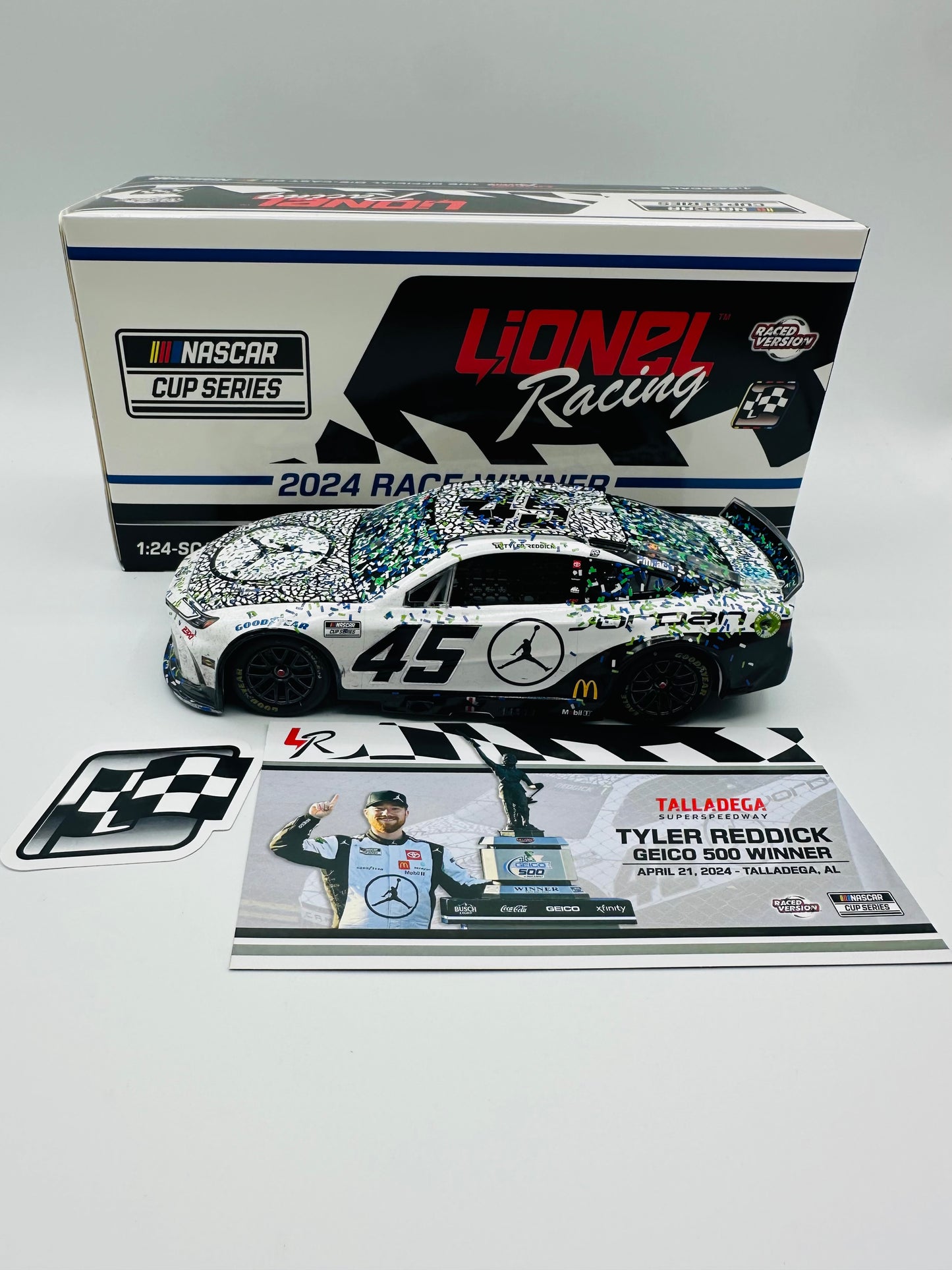 *Tyler Reddick 2024 Jordan Brand White Talladega Race Win 1:24 Nascar Cup Series Diecast