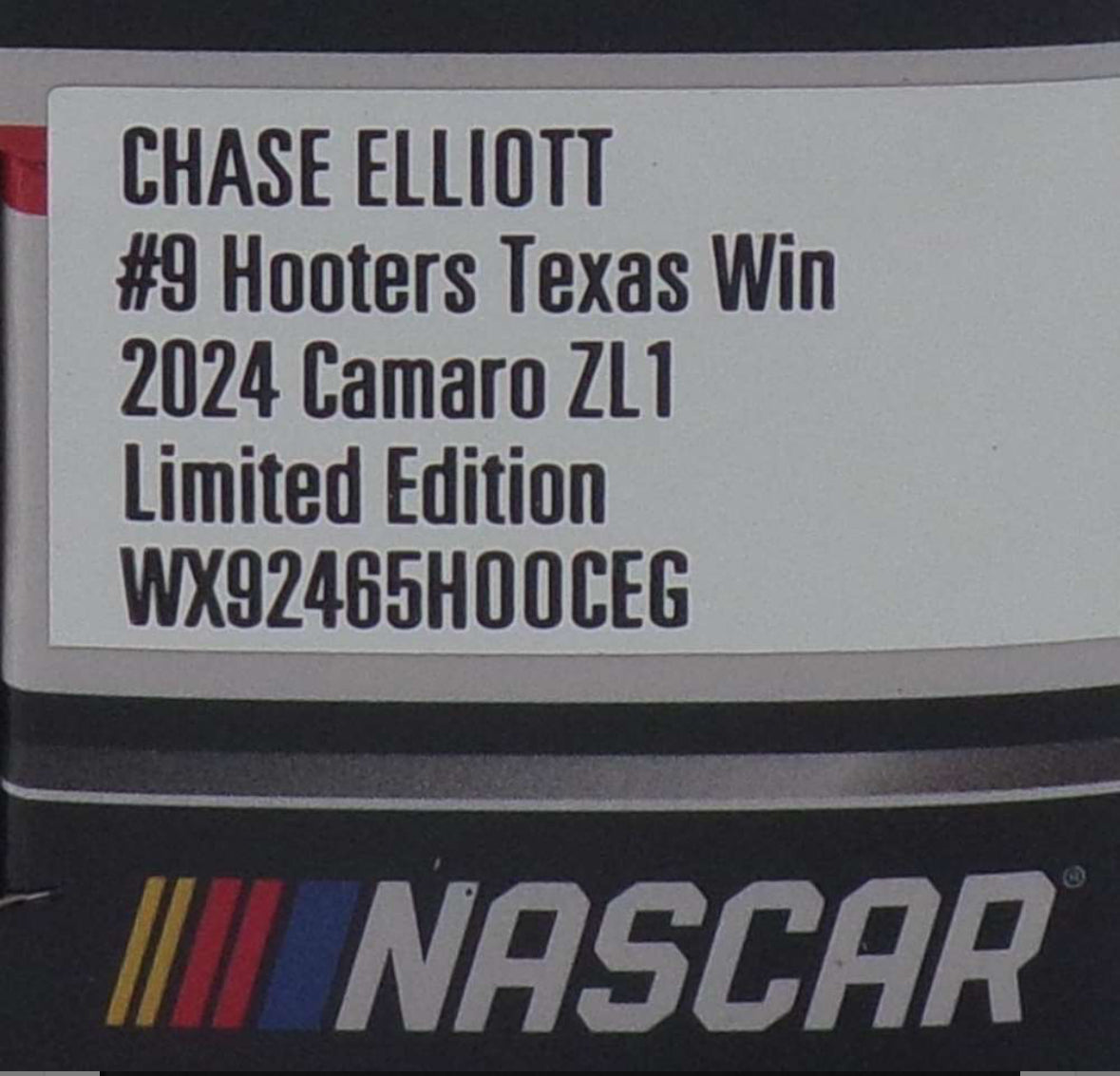 Chase Elliott 2024 Hooters / Texas Race Win 1:64 Nascar Cup Series Diecast