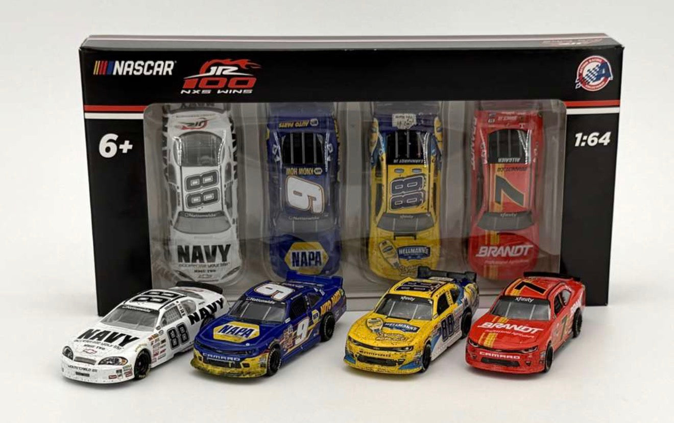 2025 JRM/ JR Motorsports 100th Nascar WIN 4 Car Set 1:64 Diecast - Xfinity Series