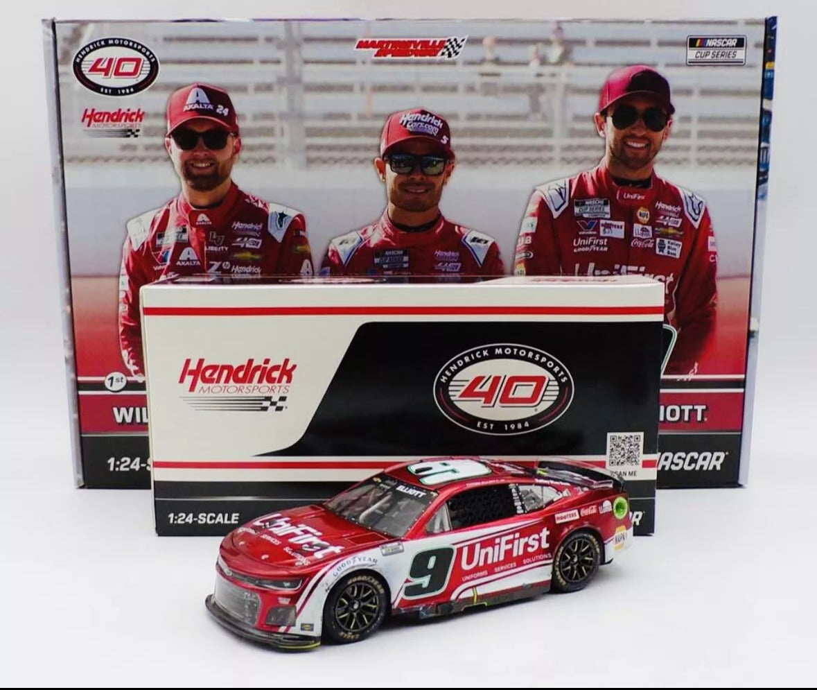 Hendrick Motorsports Martinsville 1-2-3 Checkered Flag 1:24 Diecast 3 Car Set ARC