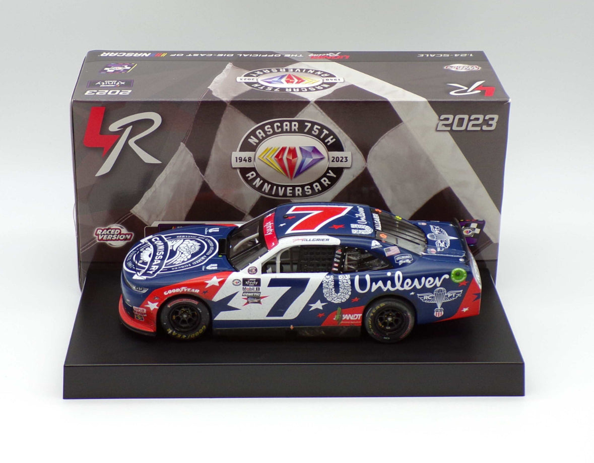 JUSTIN ALLGAIER 2023 UNILEVER MILITARY CHARLOTTE RACED WIN 1:24 NASCAR XFINITY SERIES DIECAST