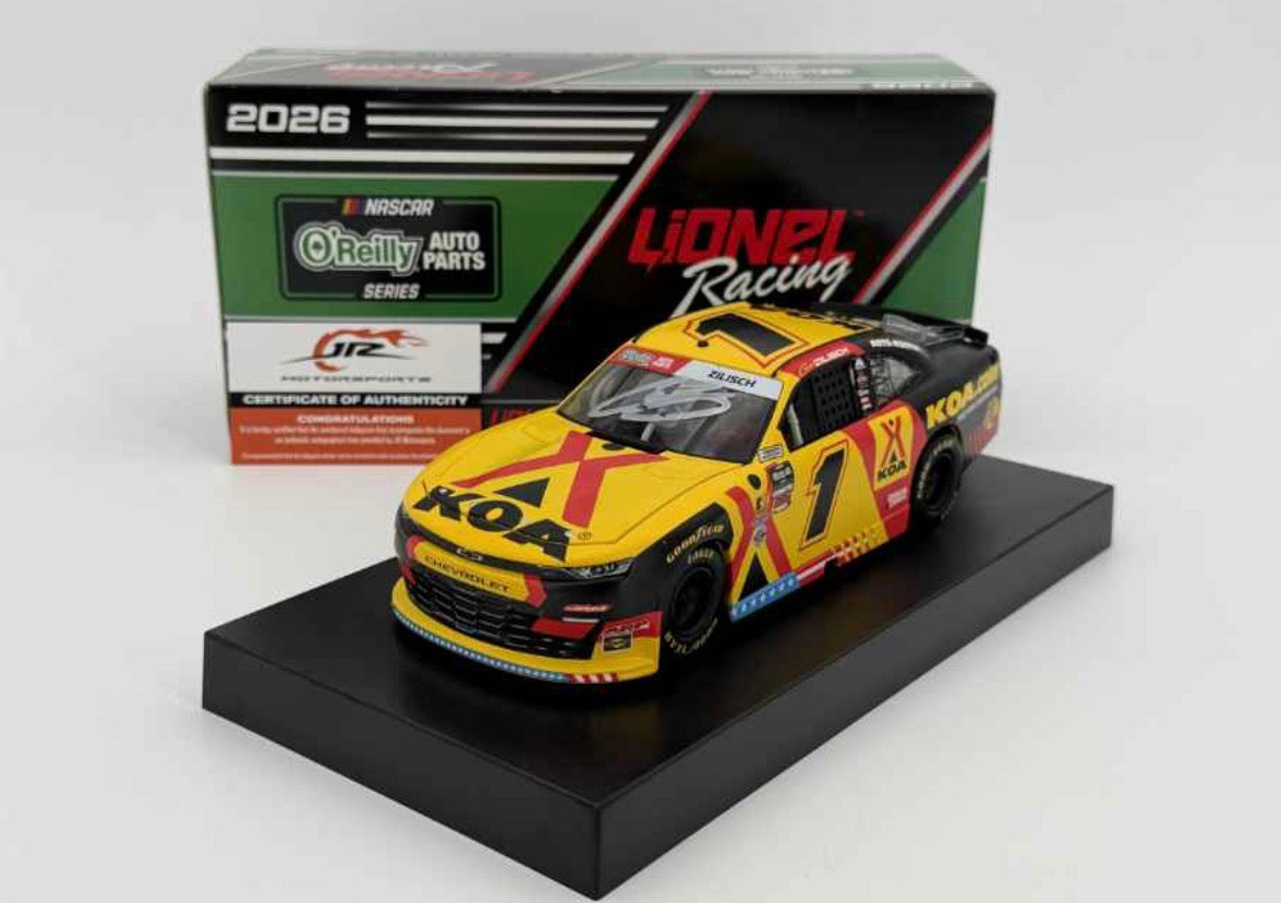 CONNOR ZILISCH AUTOGRAPHED 2026 KOA 1:24 ARC O’REILLY SERIES DIECAST (XFINITY SERIES)