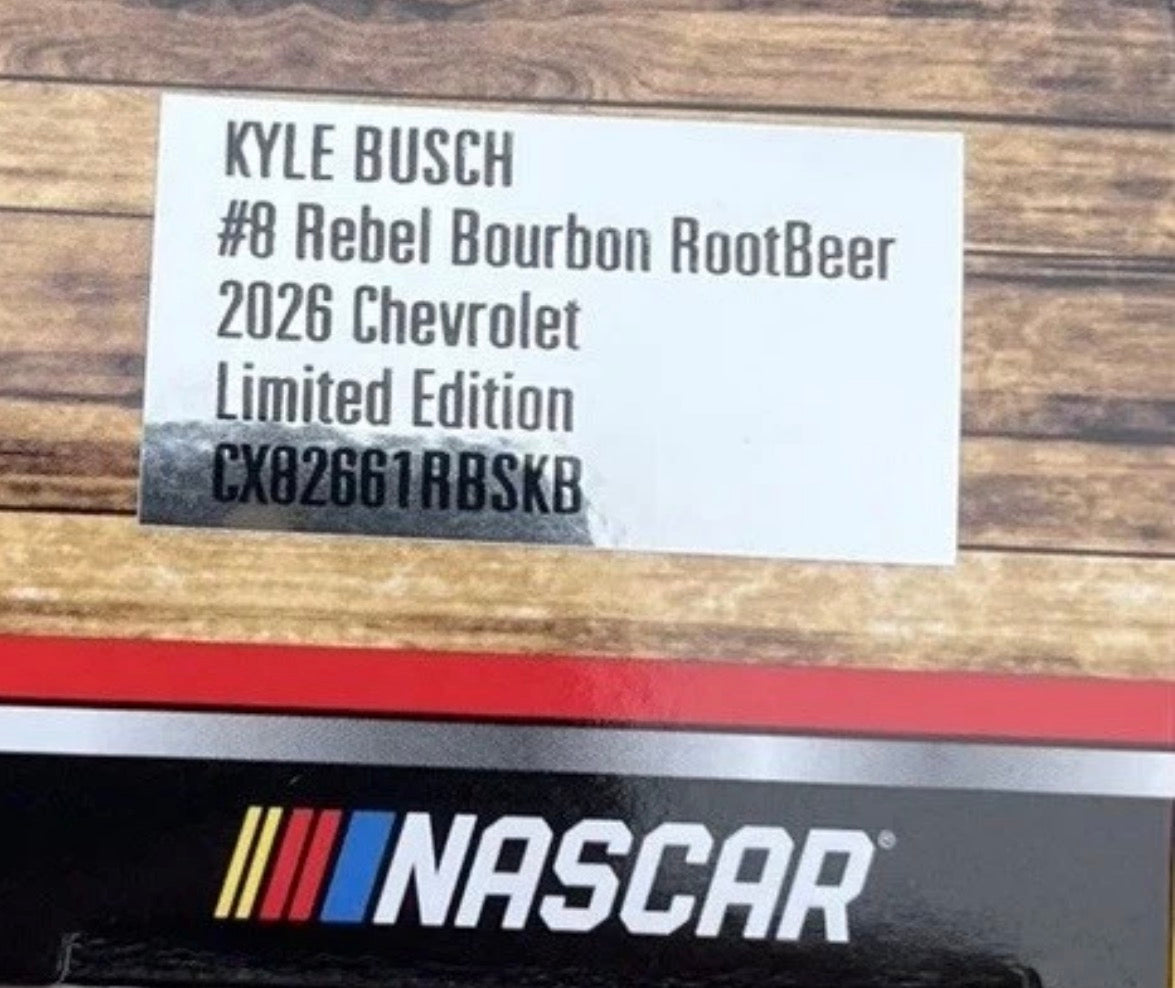 Kyle Busch 2026 Lionel Racing #8 Rebel Root Beer Whiskey Chevy Camaro 1/64