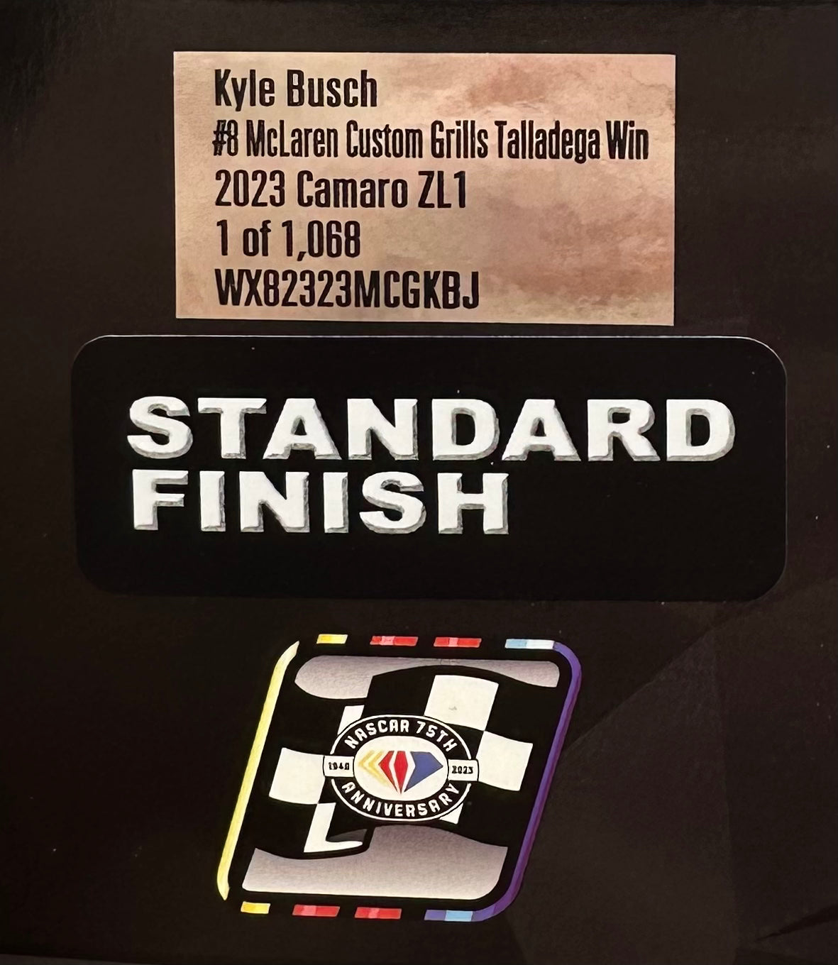 Kyle Busch 2023 McLaren Custom Grills Talladega Race Win 1:24 Nascar Cup Series Diecast