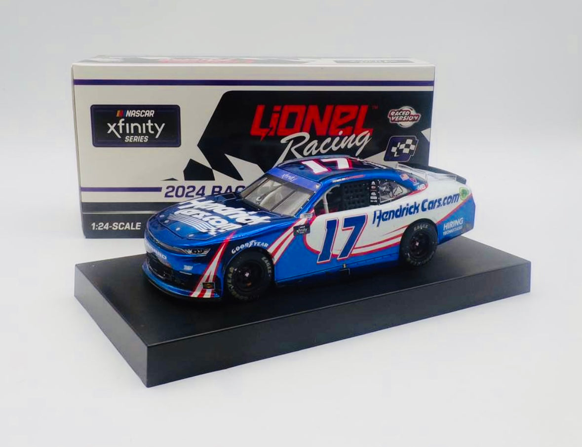 Kyle Larson 2024 Hendrickcars.com COTA Raced Win 1:24 Color Chrome Nascar Diecast-Xfinity Series **previously owned**