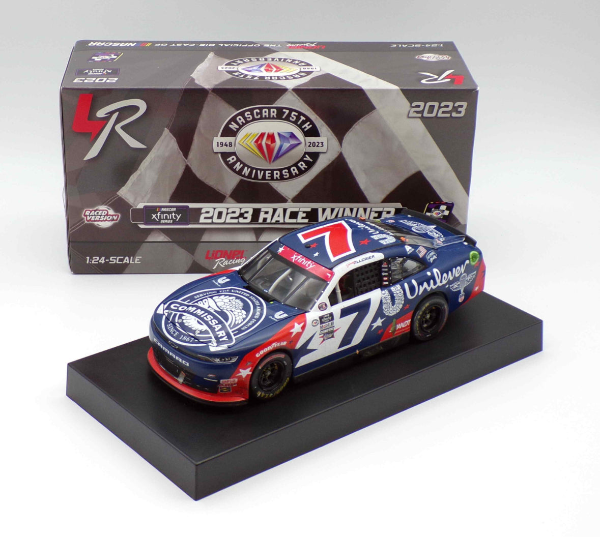 JUSTIN ALLGAIER 2023 UNILEVER MILITARY CHARLOTTE RACED WIN 1:24 NASCAR XFINITY SERIES DIECAST