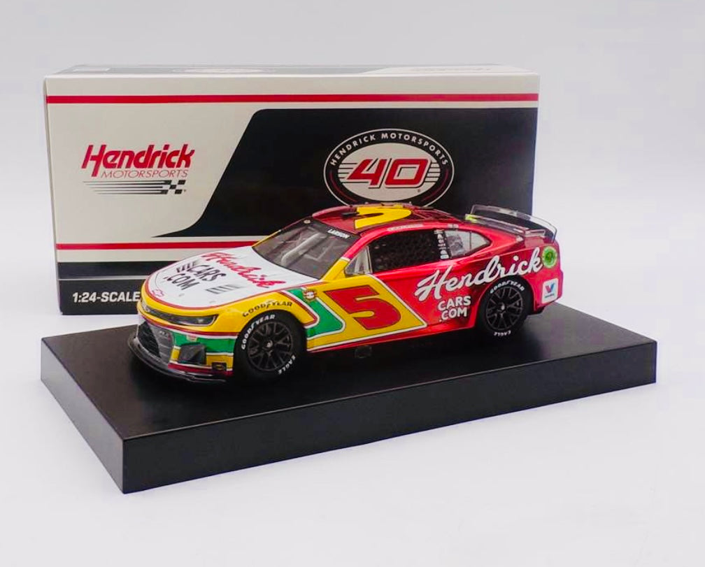 Kyle Larson 2024 Hendrickcars.com Throwback 1:24 Color Chrome Nascar Cup Series Diecast