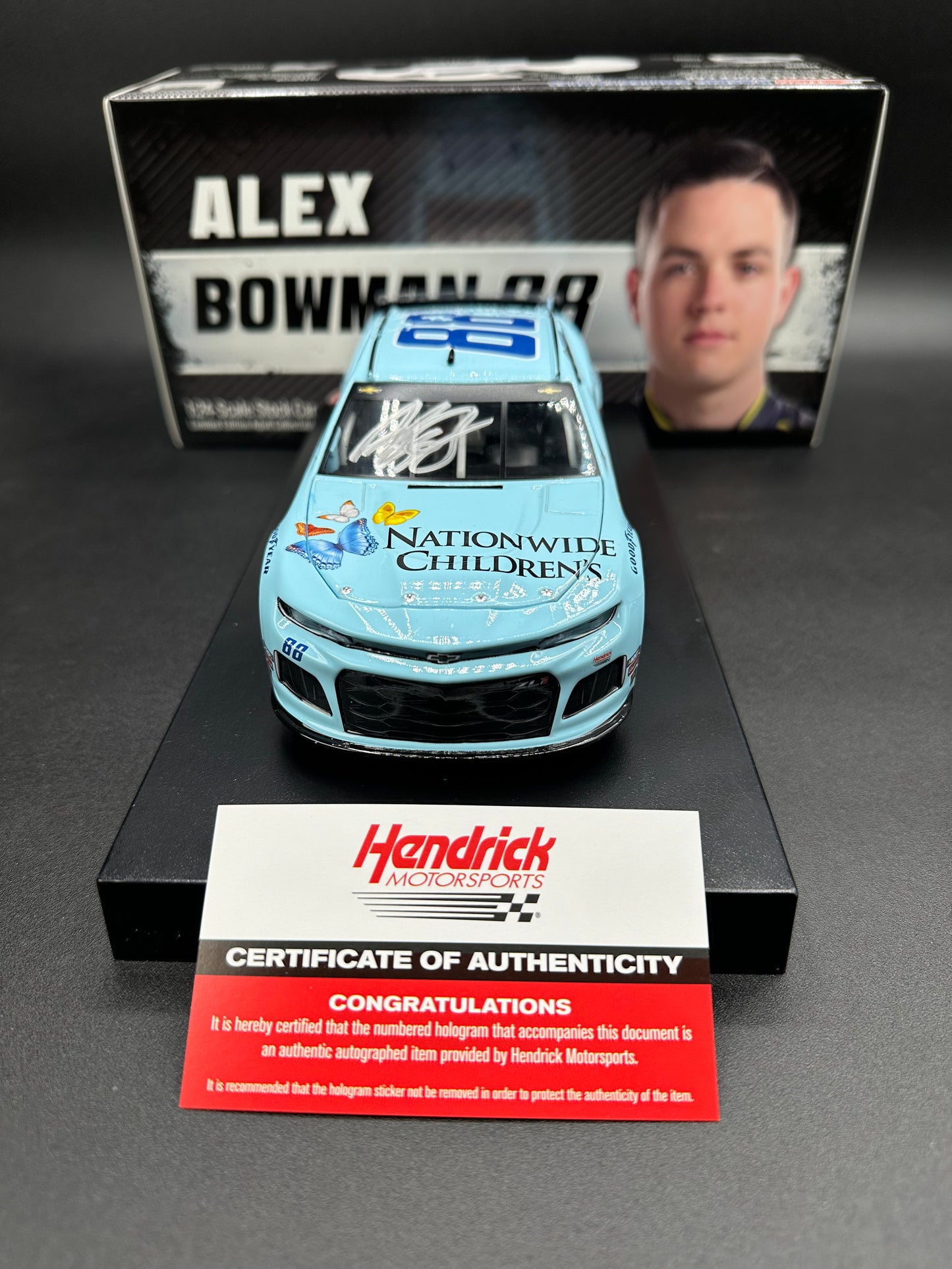 Alex Bowman Autographed 2019 Nationwide Children's Hospital 1:24 Nascar Cup Series