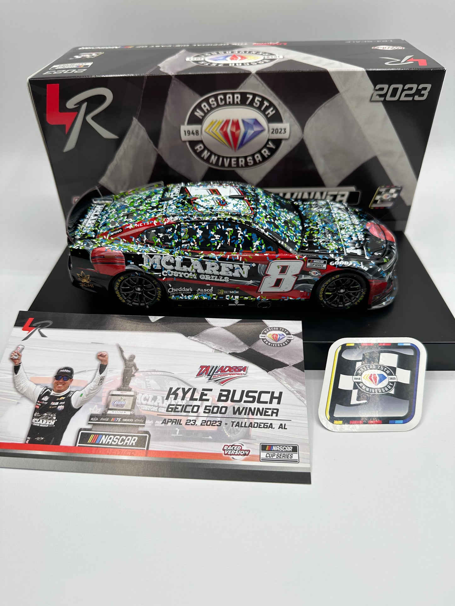 Kyle Busch 2023 McLaren Custom Grills Talladega Race Win 1:24 Nascar Cup Series Diecast