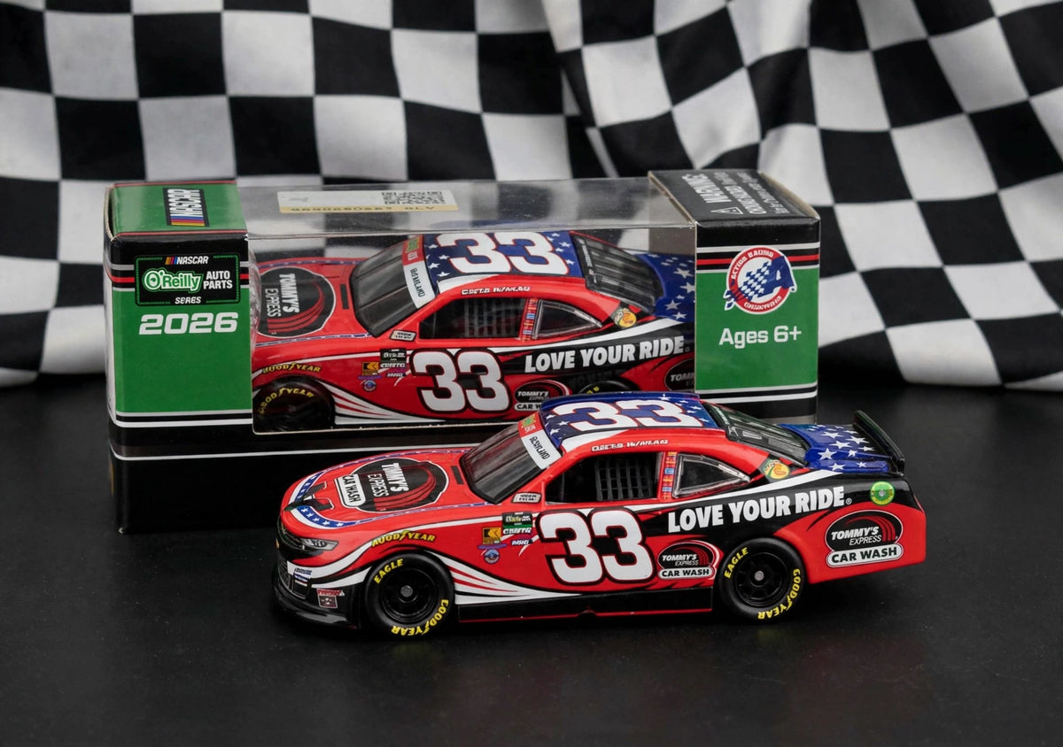 CLEETUS MCFARLAND 2026 TOMMY'S EXPRESS CAR WASH 1:64 ARC O'Reilly Auto Parts Series Diecast (Xfinity Series)￼